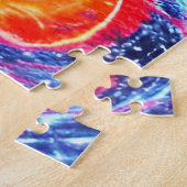 Retro Orange Red Blue Classic Sky Night im All Puzzle (Seite)