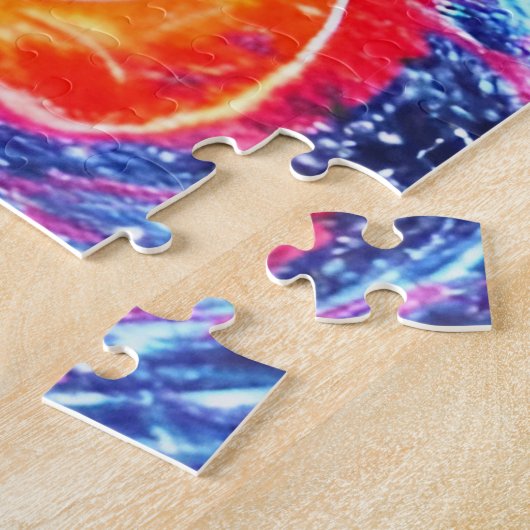 Retro Orange Red Blue Classic Sky Night im All Puzzle (Seite)