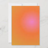 Retro Orange rosa Gradient Formal Bat Mitzvah Einladung (Rückseite)