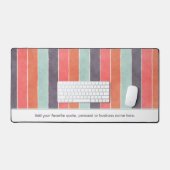 Retro Orange Rosa Grüne Streifen Benutzerdefiniert Schreibtischunterlage (Tastatur & Maus)