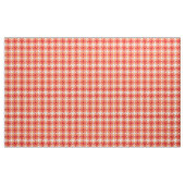Retro orange-rotes Houndstooth-Karo-Muster Stoff (Yard (91,4 cm))
