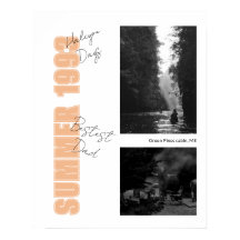 Retro Orange Schwarz-Weiß Minimale Fotoerinnerung
