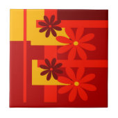 Retro orange Siebzigerjahre Fliese (Vorderseite)