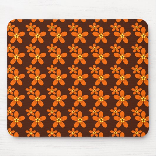Retro orange Siebzigerjahre Mousepad (Vorne)