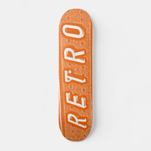 Retro - Orange Skateboard (Vorderseite)