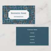 Retro Orange Squares Business Card Visitenkarte (Vorne/Hinten)