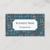 Retro Orange Squares Business Card Visitenkarte (Vorderseite)