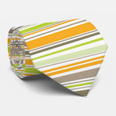 Retro orange Streifen-Gewohnheits-Krawatte Browns Krawatte (Gerollt)