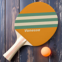 Retro Orange Streifen mit Namen