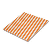 Retro Orange Streifen Muster Fliese (Seite)