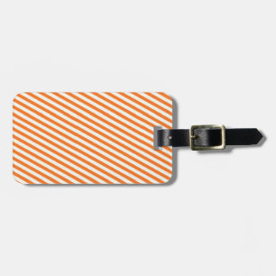 Retro Orange Streifen Muster Gepäckanhänger