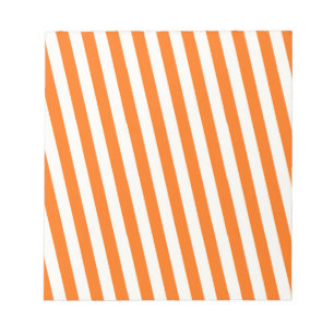 Retro Orange Streifen Muster Notizblock