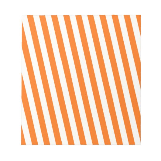 Retro Orange Streifen Muster Notizblock (Vorderseite)