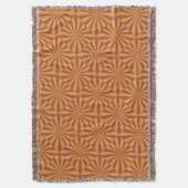 Retro Orange Sunburst Pattern Decke (Vorderseite Vertikal)
