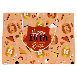 Retro Orange Tamagotchi Geburtstag Große Geschenktüte