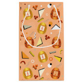 Retro Orange Tamagotchi Geburtstag Kleine Geschenktüte (Rückseite)