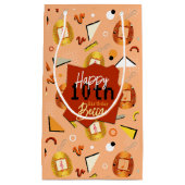 Retro Orange Tamagotchi Geburtstag Kleine Geschenktüte (Vorderseite)