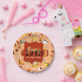 Retro Orange Tamagotchi Geburtstag Pappteller (Party)