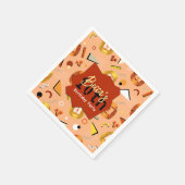 Retro Orange Tamagotchi Geburtstag Serviette (Ecke)