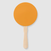 Retro Orange Textur – Sommer Stimmung Kunst Fächer (Rückseite)