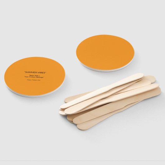 Retro Orange Textur – Sommer Stimmung Kunst Fächer (Non-assembled)