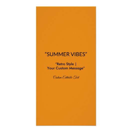 Retro Orange Textur – Sommer Stimmung Kunst Poster (Vorderseite)