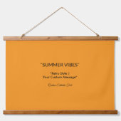 Retro Orange Textur – Sommer-Stimmung Kunst Wandteppich Mit Holzrahmen (Vorderseite)