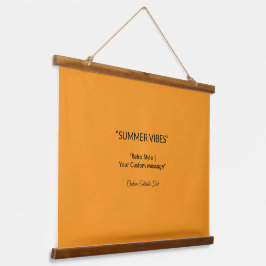 Retro Orange Textur – Sommer-Stimmung Kunst Wandteppich Mit Holzrahmen