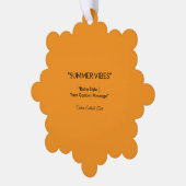 Retro Orange Textur – Sommer-Vibes Kunst Ornament Karte (Linke Ecke)