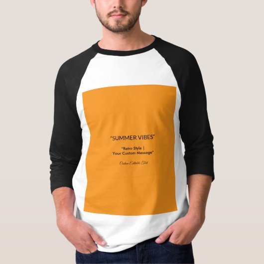 Retro Orange Textur – Sommer-Vibes Kunst T-Shirt (Vorderseite)