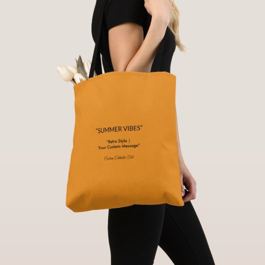 Retro Orange Textur – Sommer-Vibes Kunst Tasche (Von Nahem)