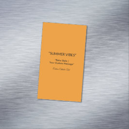 Retro Orange Textur – Sommerliche Stimmung Kunst Magnetische Visitenkarte