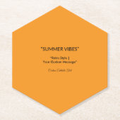 Retro Orange Textur – Sommerliche Stimmung Kunst Untersetzer (Vorderseite)