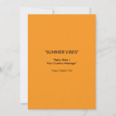 Retro Orange Textur – Sommerstimmung Kunst Einladung (Vorderseite)