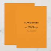 Retro Orange Textur – Sommerstimmung Kunst Einladung (Vorne/Hinten)