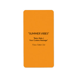 Retro Orange Texture – Summer Vibes Art Adressaufkleber