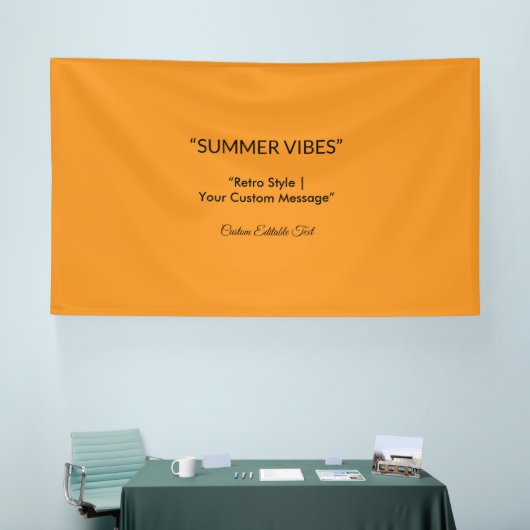 Retro Orange Texture – Summer Vibes Art Banner (Messe)