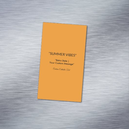 Retro Orange Texture – Summer Vibes Art Magnetische Visitenkarte (Beispiel)