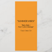 Retro Orange Texture – Summer Vibes Art Menükarte (Vorderseite)