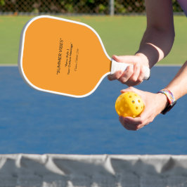 Retro Orange Texture - Summer Vibes Art Pickleball Schläger