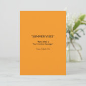 Retro Orange Texture - Summer Vibes Art Save The Date (Stehend Vorderseite)