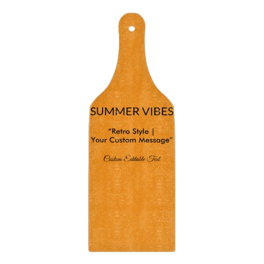 Retro Orange Texture – Summer Vibes Art Schneidebrett (Vorderseite)