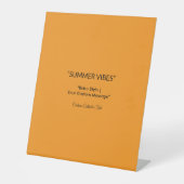 Retro Orange Texture – Summer Vibes Art Sockelschild (Vorderseite)