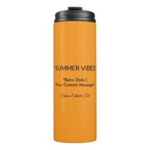 Retro Orange Texture - Summer Vibes Art Thermosbecher