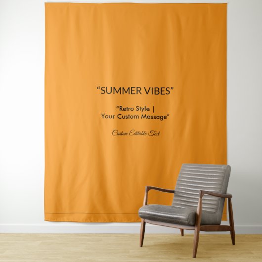 Retro Orange Texture – Summer Vibes Art Wandteppich (Beispiel)