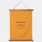 Retro Orange Texture – Summer Vibes Art Wandteppich Mit Holzrahmen (Vorderseite)