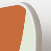Retro Orange Three Circle Strip mit Name Pickleball Schläger (Linke Seite)