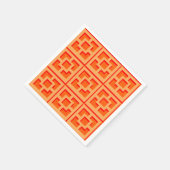 Retro Orange Trellis Paper Napkin Serviette (Ecke)