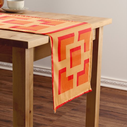 Retro Orange Trellis Table Runner Kurzer Tischläufer (Beispiel)
