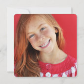 Retro Orange Tulips Fun Foto Girl Einladung (Rückseite)